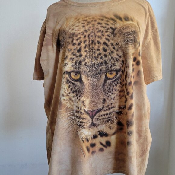 The Mountain Leopard Animal Graphic AOP Acid Wash Brown (Size XL) - Picture 3 of 14